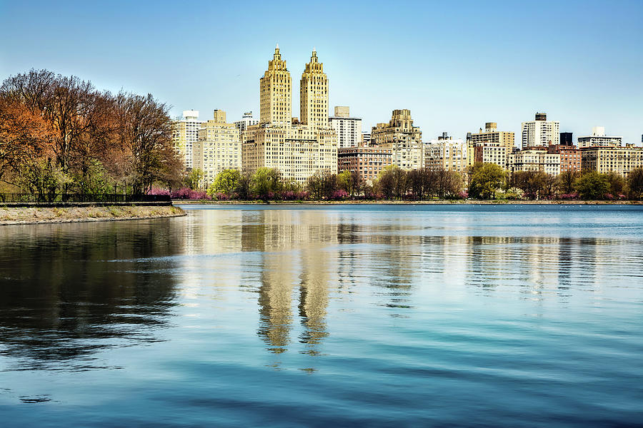 Bldgs & Reservoir, Central Park Nyc Digital Art by Lumiere - Fine Art ...