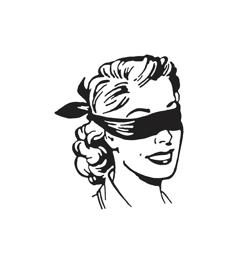 Blindfolded woman Sticker for Sale by artwork-ty