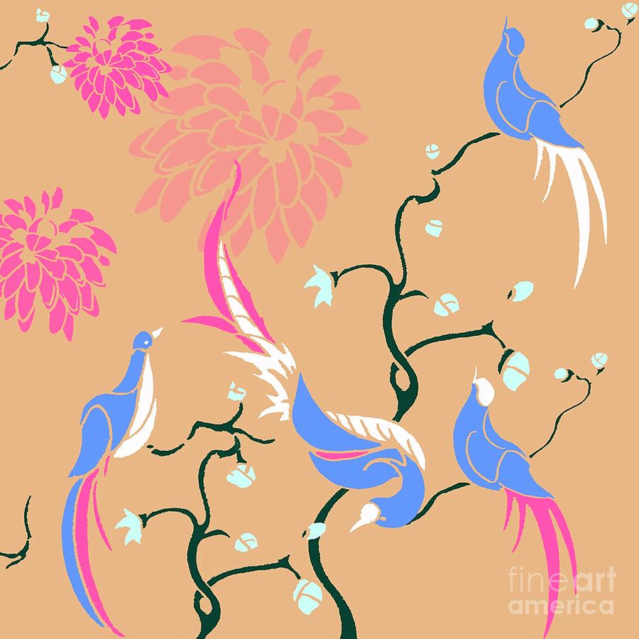 Blossom Birds Mixed Media by Anna Platts