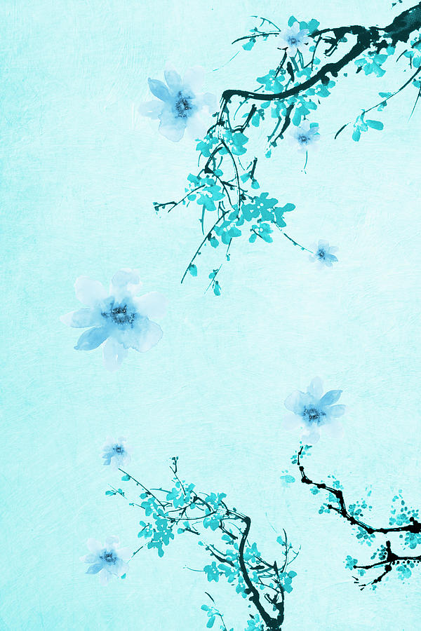 Fantasy Photograph - Blue Floral Abstract #2 by Svetlana Sewell