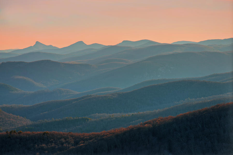 Blue Ridge Mountains Sunset  #2 Photograph by Ray Devlin