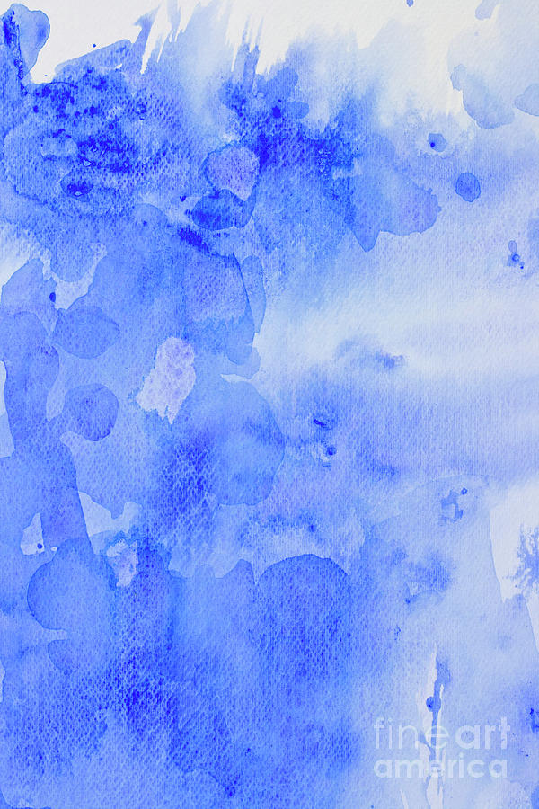 Blue Watercolor Background #2 Digital Art by Stellalevi