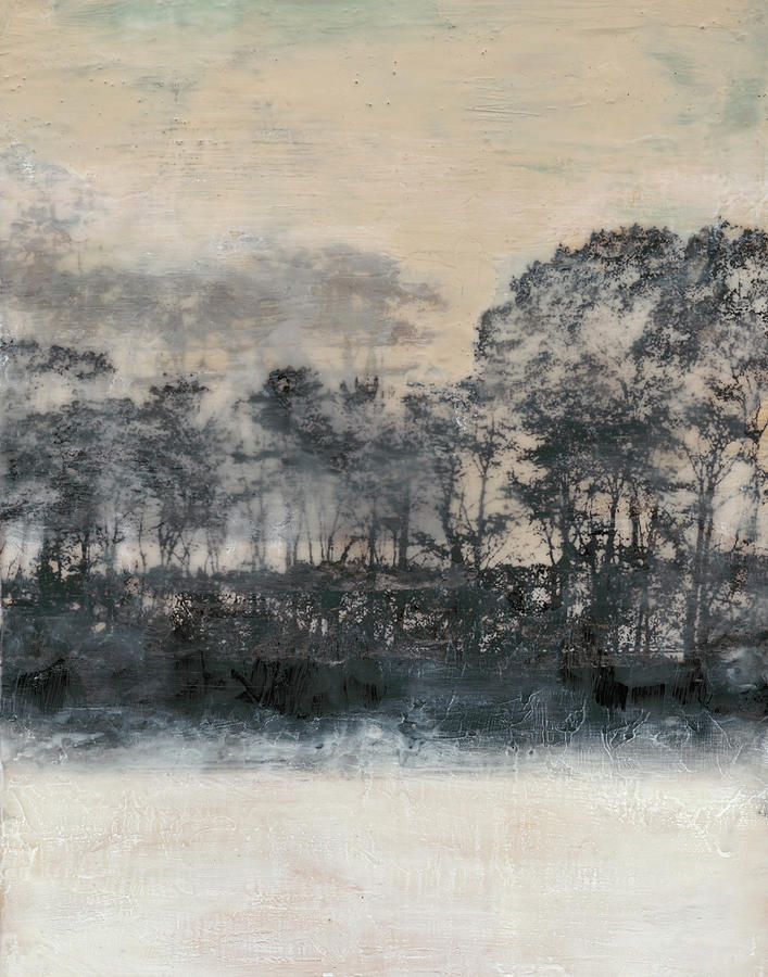 Landscape Painting - Blush Treeline I #2 by Jennifer Goldberger