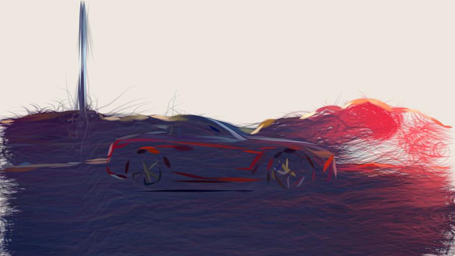 BMW Z4 M40i Drawing #3 Digital Art by CarsToon Concept