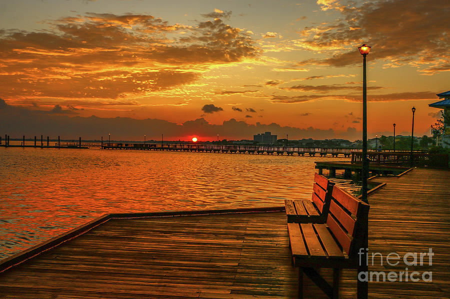 Boardwalk Sunrise #2 Photograph by Tom Claud