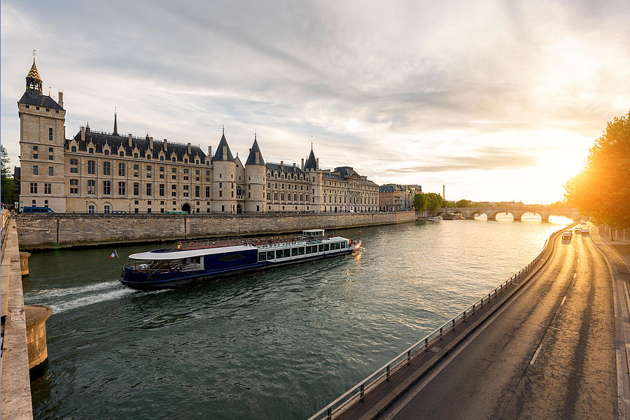 Landscape Photograph - Boat Tour On Seine River In Paris #2 by Prasit Rodphan