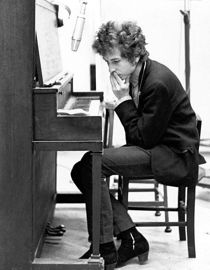 Bob Dylan Photograph - Bob Dylan Records Highway 61 Revisited by Michael Ochs Archives