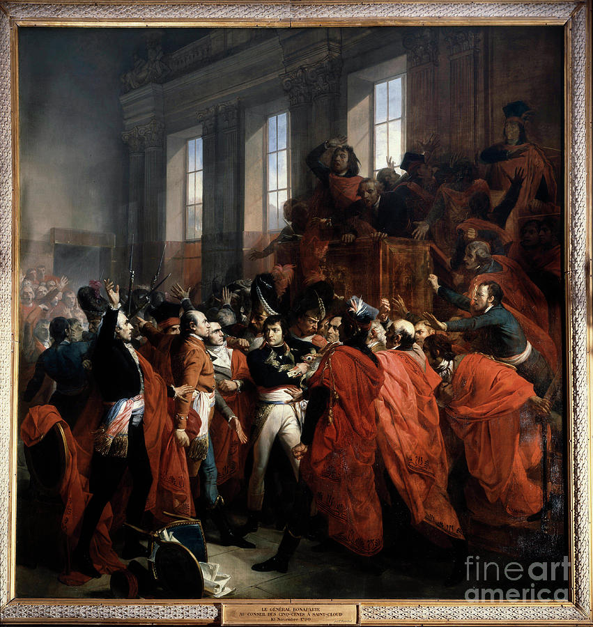 Bonaparte And The Council Of Five Hundred At St. Cloud, 10th November 1799, 1840 Painting by Francois Bouchot