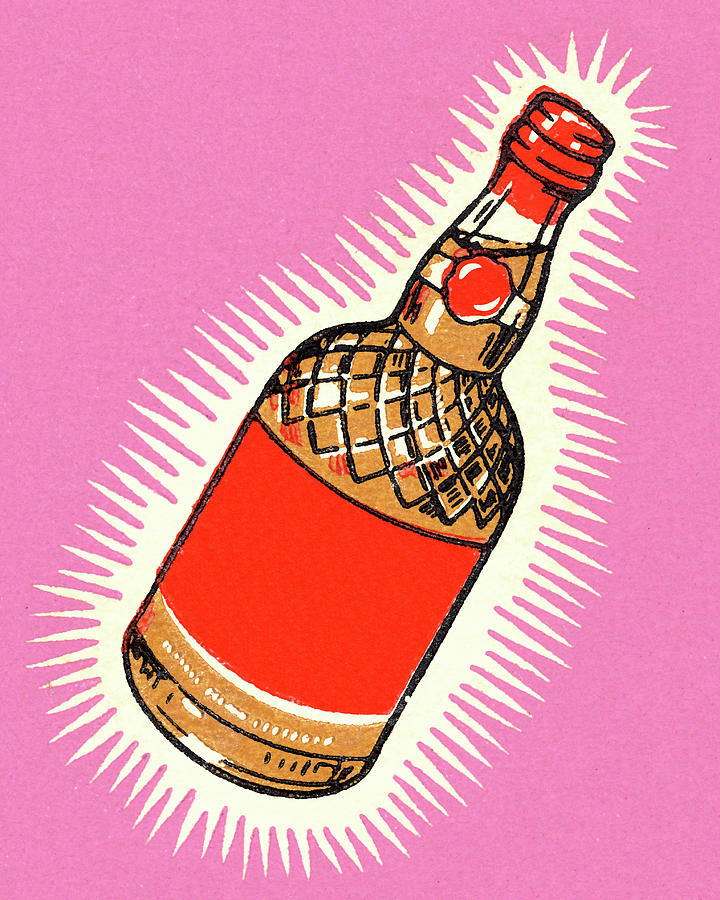 Vintage Drawing - Bottle #2 by CSA Images