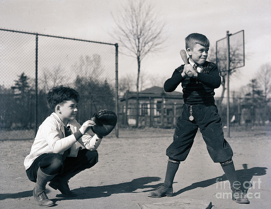 Boys Playing Baseball #2 Photograph by Bettmann