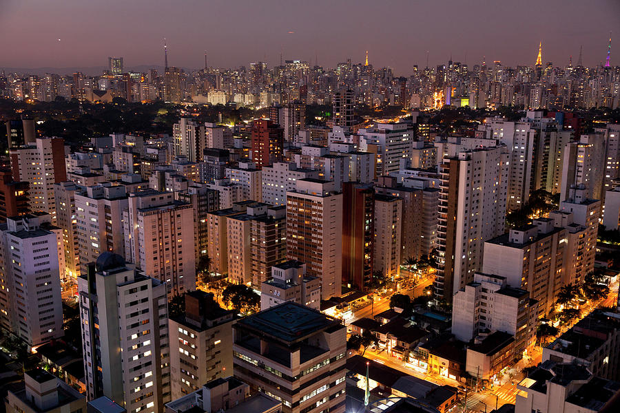 Brazil - Sao Paulo City At Dusk #2 Photograph by Christopher Pillitz