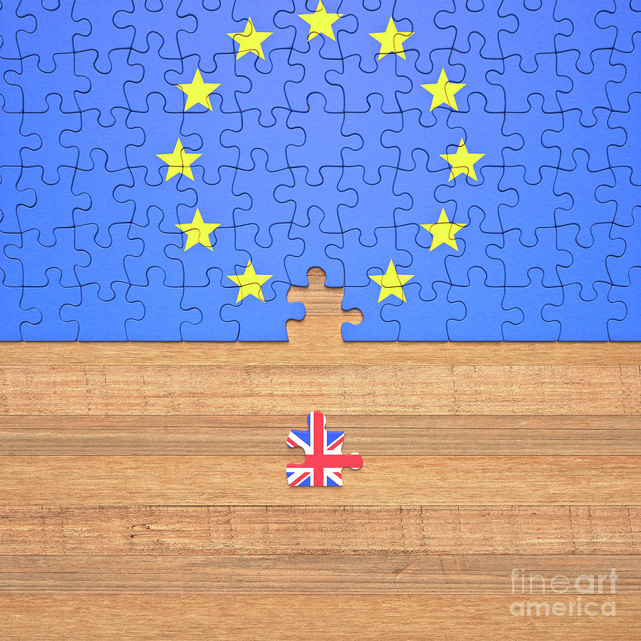 Brexit Jigsaw Puzzle #2 Photograph by Ktsdesign/science Photo Library