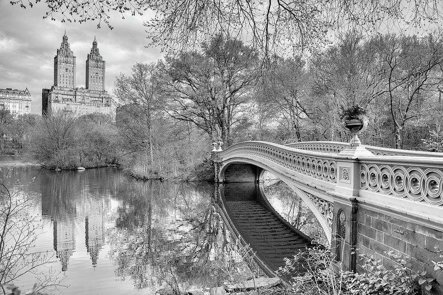 Bridge & Lake, Central Park Nyc #2 Digital Art by Lumiere