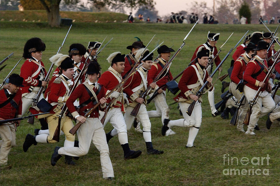 British Drawing - British Release Reenactment At Yorktown Battlefield, Virginia by American School