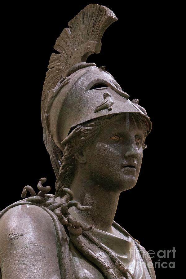 Greek Photograph - Bronze Athena Statue. #2 by David Parker/science Photo Library