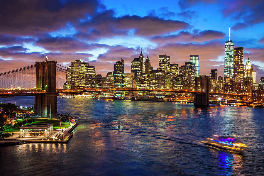 Brooklyn Bridge & East River, Nyc Digital Art by Antonino Bartuccio ...