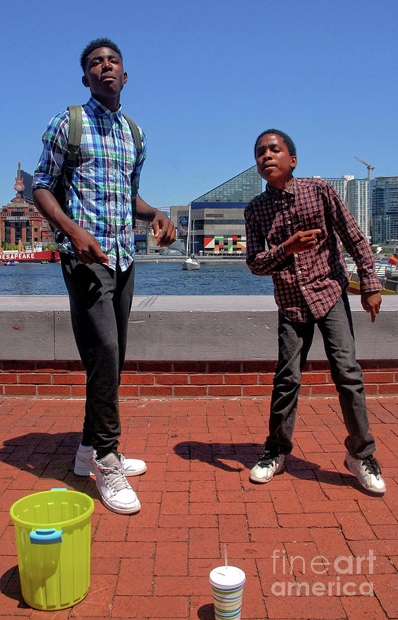 2 Bros. Busking on Baltimore's Inner Harbor 1 by Walter Neal 2 Bros. Busking on Baltimore's Inner Harbor 1 by Walter Neal