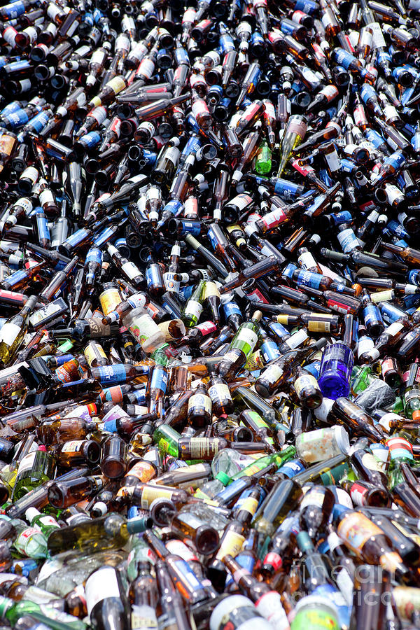 Brown glass bottles for recycling #2 Photograph by Anthony Totah