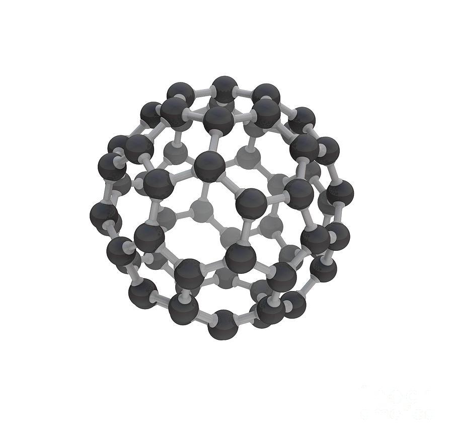 Buckminsterfullerene Molecule (c60) #2 Photograph by Mikkel Juul Jensen/science Photo Library