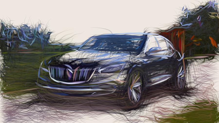 Buick Avenir Drawing #3 Digital Art by CarsToon Concept