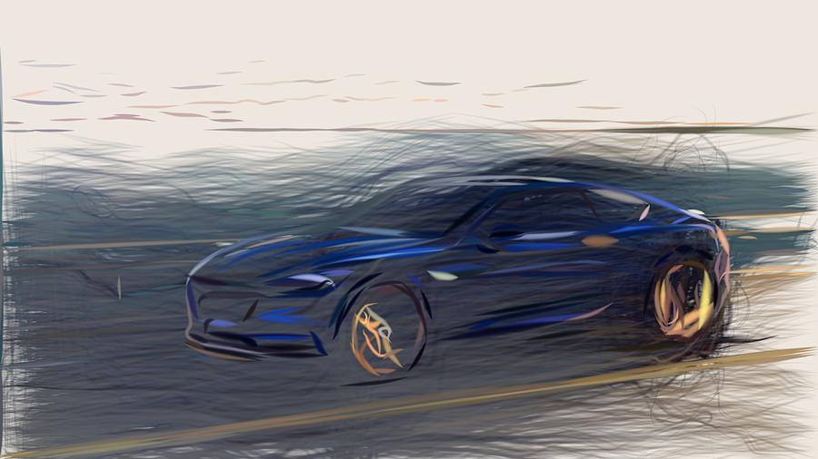 Buick Avista Draw #3 Digital Art by CarsToon Concept