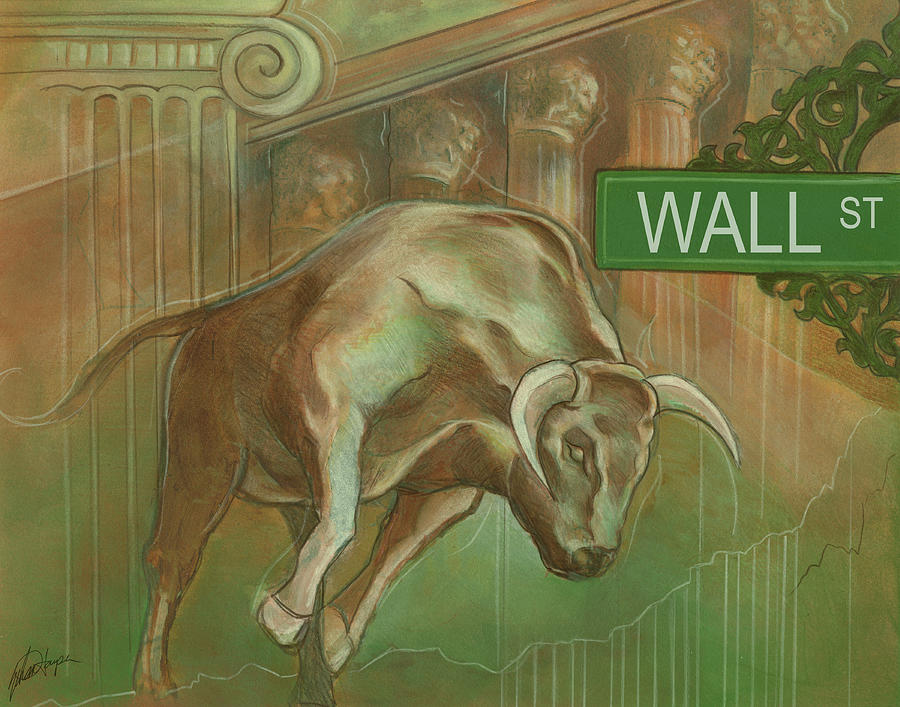Wall Painting - Bull Market #2 by Ethan Harper