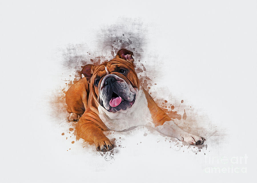 Bulldog #2 Digital Art by Ian Mitchell