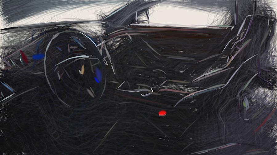 Cadillac CTS V Coupe Drawing #12 Digital Art by CarsToon Concept