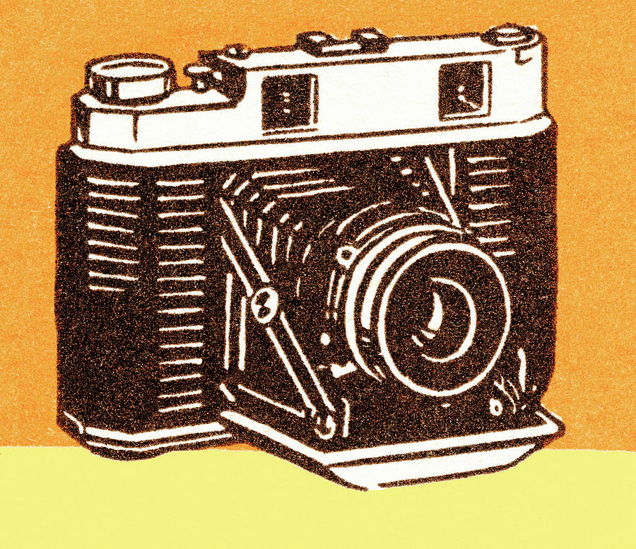 Vintage Drawing - Camera #2 by CSA Images
