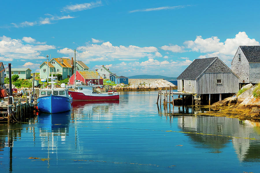 Canada, Nova Scotia, Peggys Cove, Atlantic Ocean, Lighthouse Route #2 Digital Art by Pietro Canali