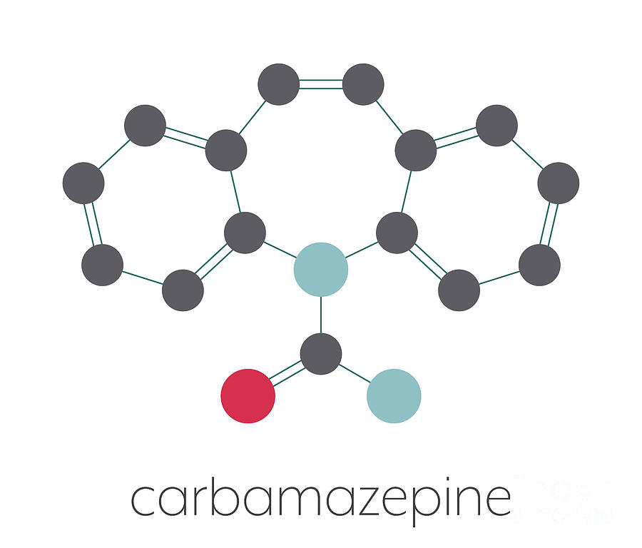 Carbamazepine Anticonvulsant Drug Molecule #2 Photograph by Molekuul/science Photo Library
