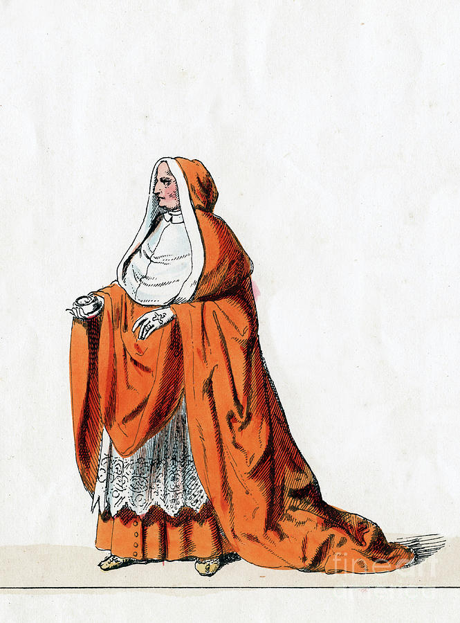 Cardinal Wolsey, Costume Design #2 Drawing by Print Collector