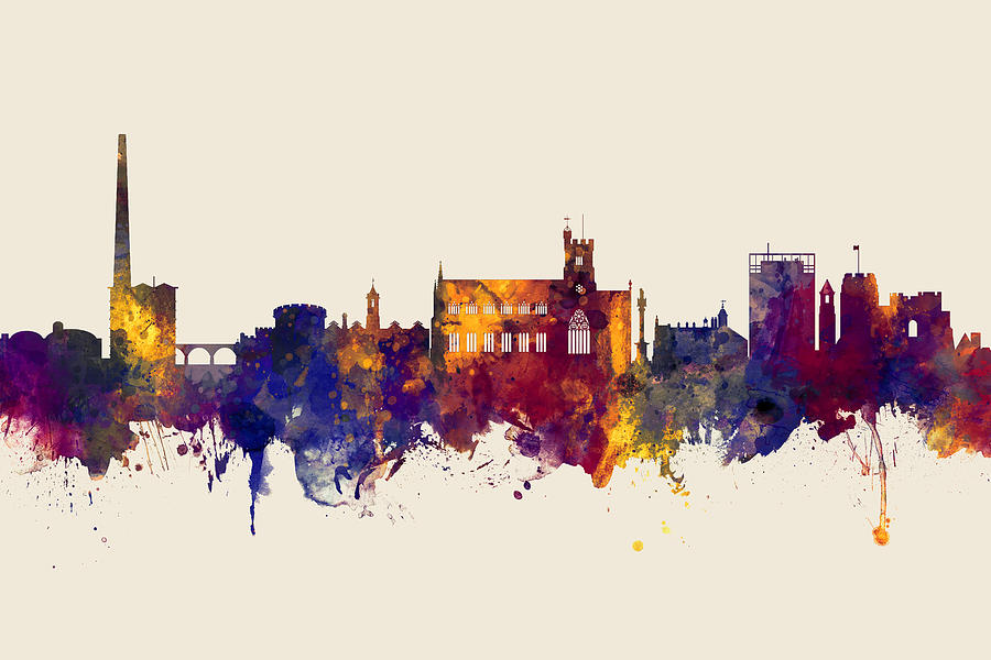 Carlisle England Skyline #2 Digital Art by Michael Tompsett
