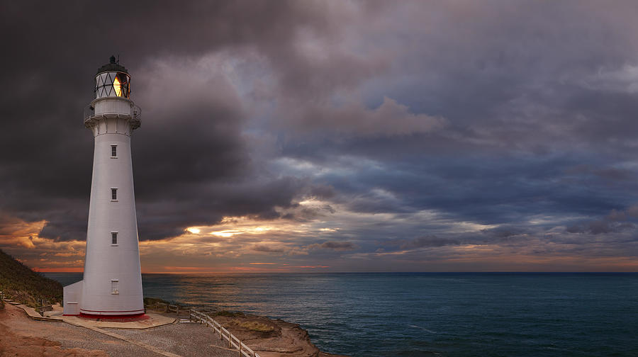 Landscape Photograph - Castle Point Lighthouse, Sunrise #2 by DPK-Photo