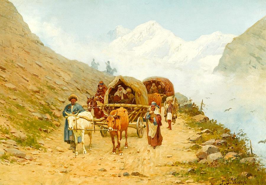 Caucasian Caravan Painting