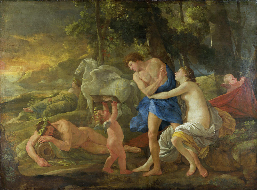 Greek Painting - Cephalus and Aurora #2 by Nicolas Poussin