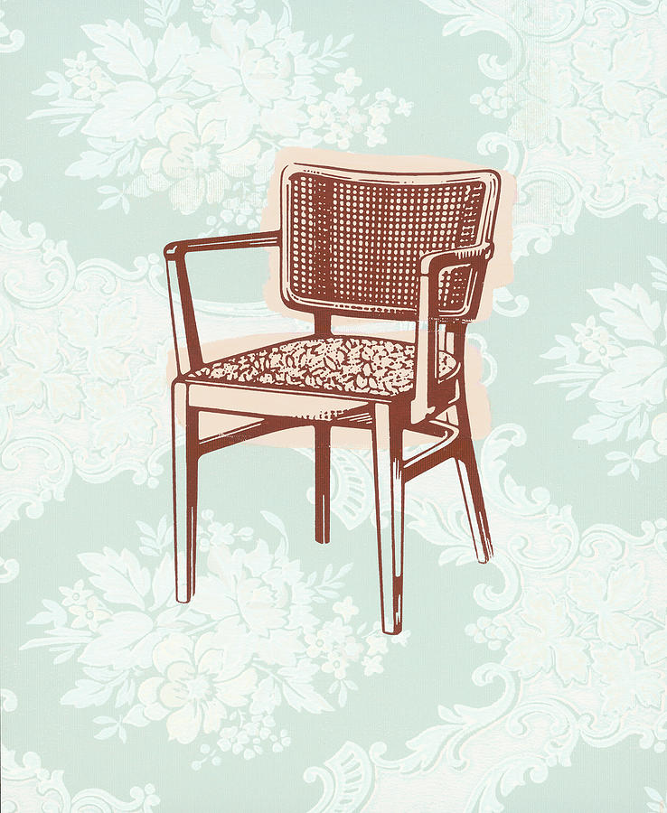 Vintage Drawing - Chair #2 by CSA Images