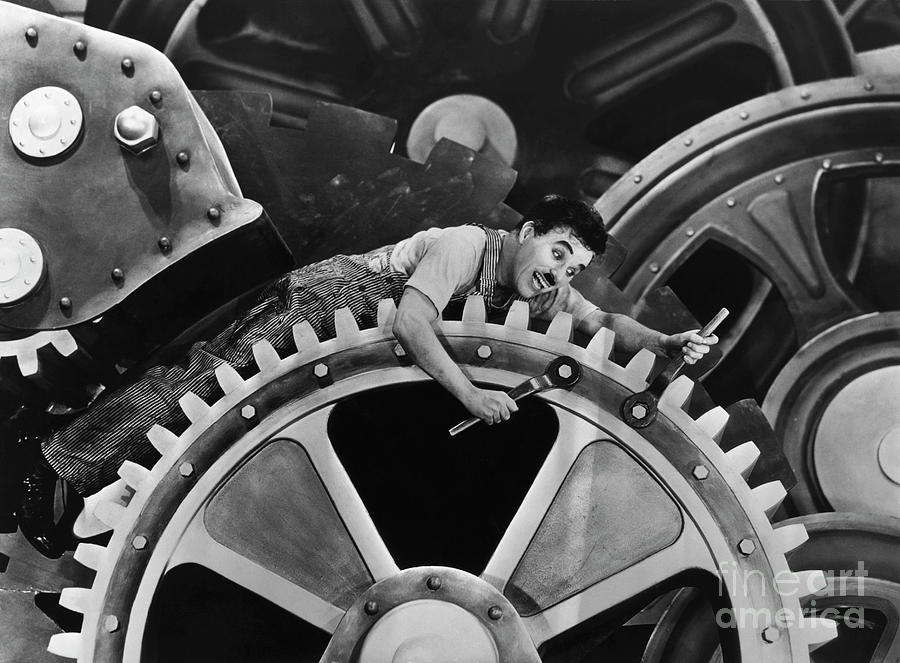 Charlie Chaplin In Modern Times by Bettmann
