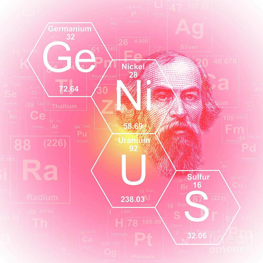 Chemical Elements Genius #2 Photograph by Mehau Kulyk/science Photo Library