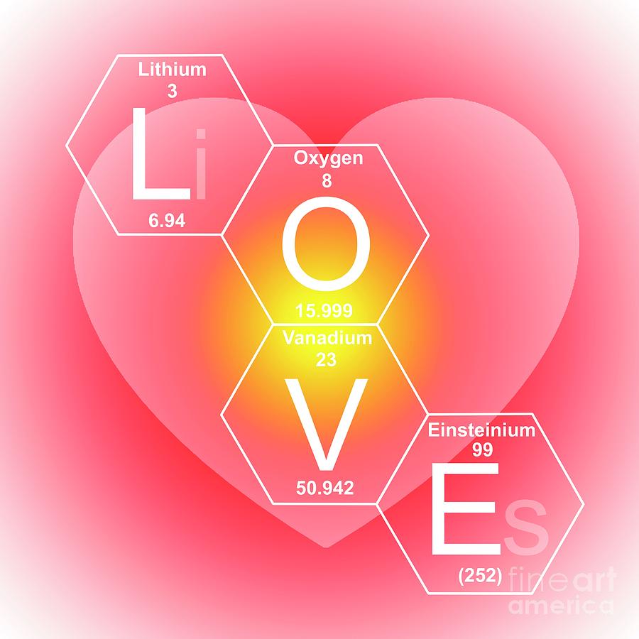 Chemical Elements Love #2 Photograph by Mehau Kulyk/science Photo Library