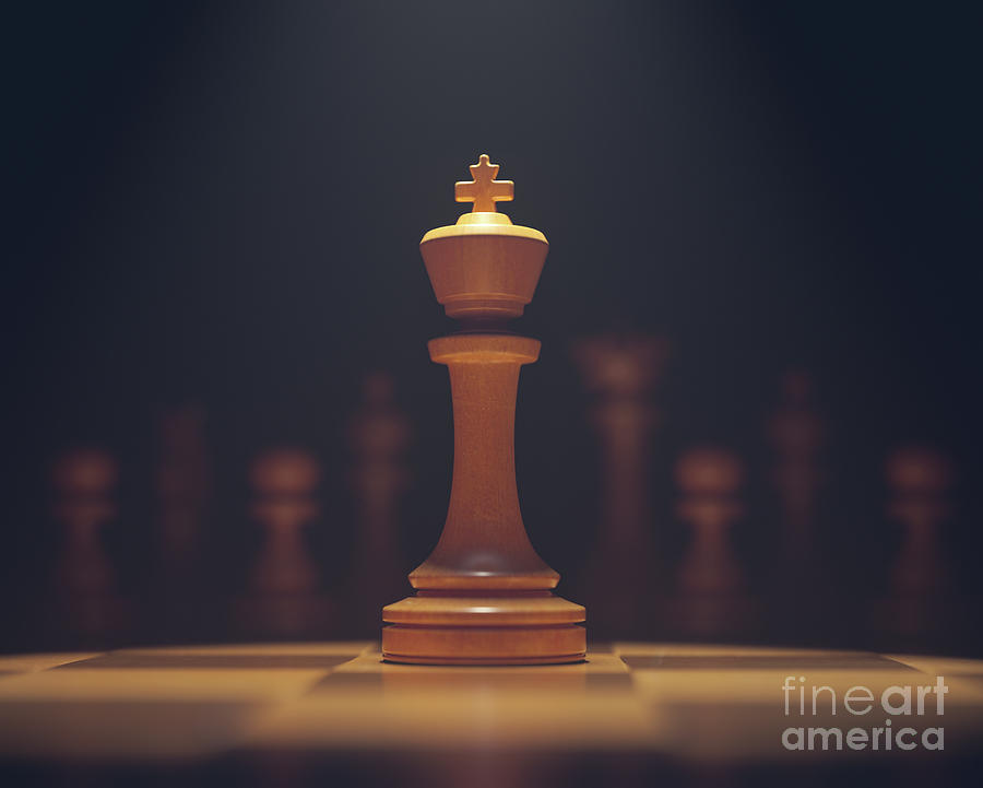 King chess piece, illustration - Stock Image - F011/3116 - Science Photo  Library