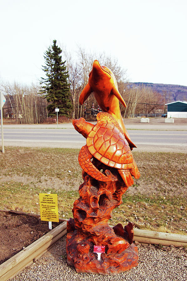 Chetwynd British Columbia Chain Saw Carving Photograph by Robert Braley