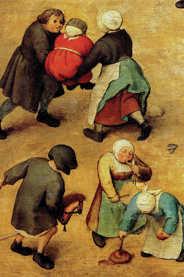 Antwerp Painting - Childrens Games (Detail) - #2 by Pieter Brueghel