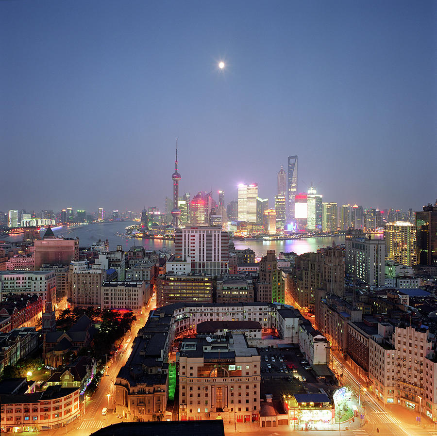 China, Shanghai Skyline And Financial #2 Photograph by Martin Puddy