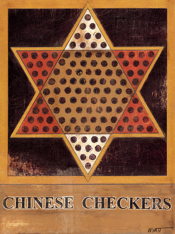Checkers Painting - Chinese Checkers #2 by Norman Wyatt
