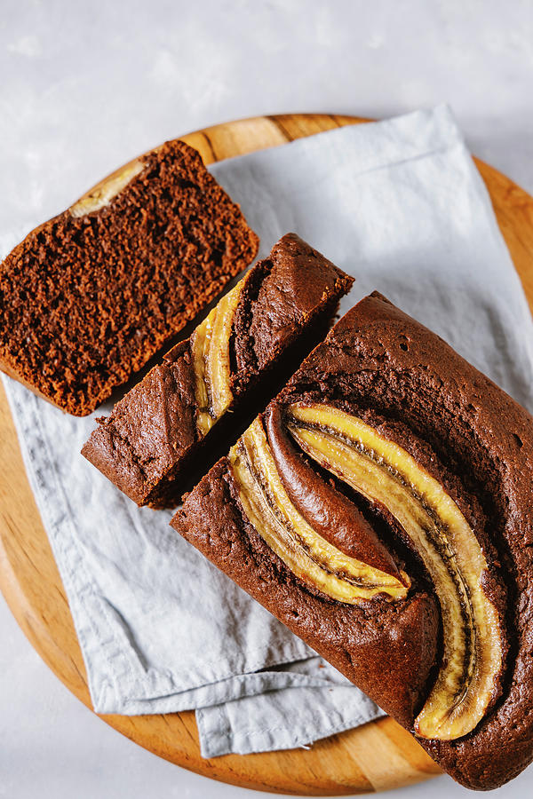 Chocolate Banana Bread #2 Photograph by Alla Machutt