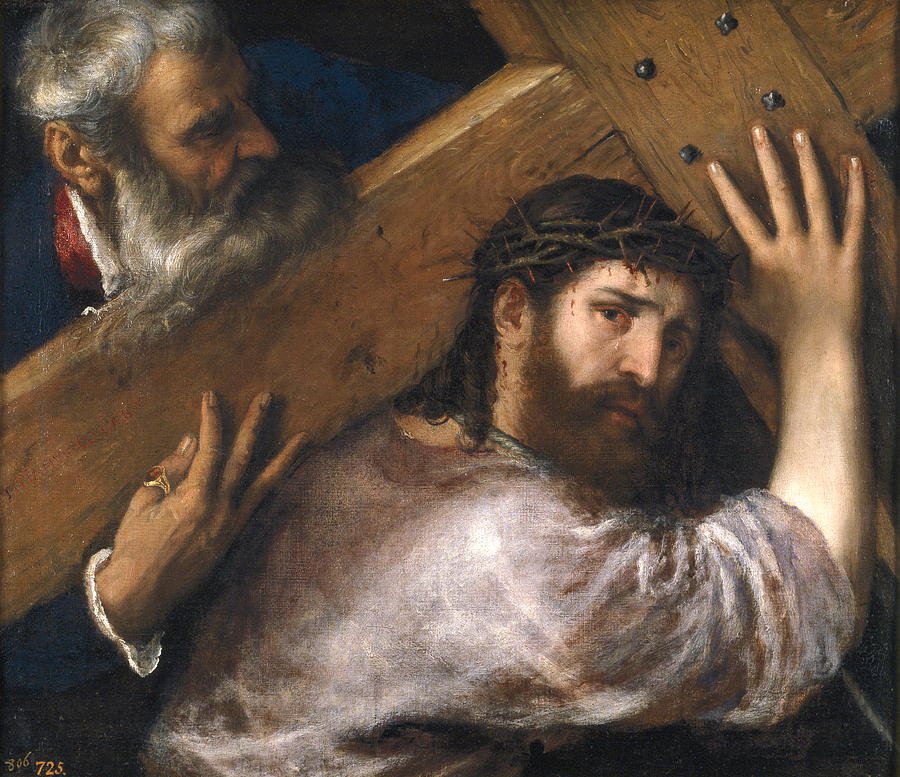 Titian Painting - Christ Carrying the Cross  #2 by Titian