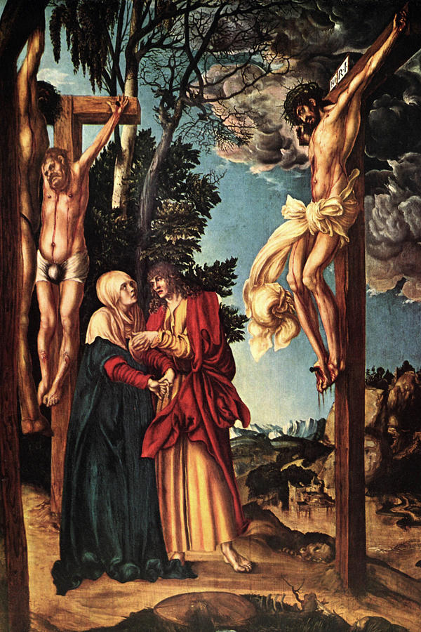 Christ on the cross #2 Painting by Lucas Cranach the Elder