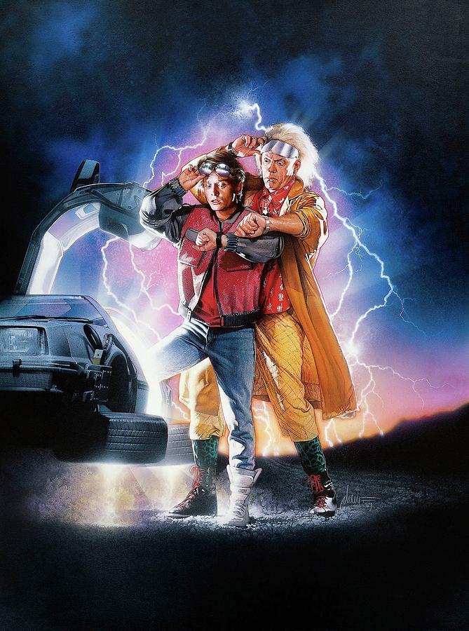 CHRISTOPHER LLOYD and MICHAEL J. FOX in BACK TO THE FUTURE PART II -1989-. #2 Photograph by Album