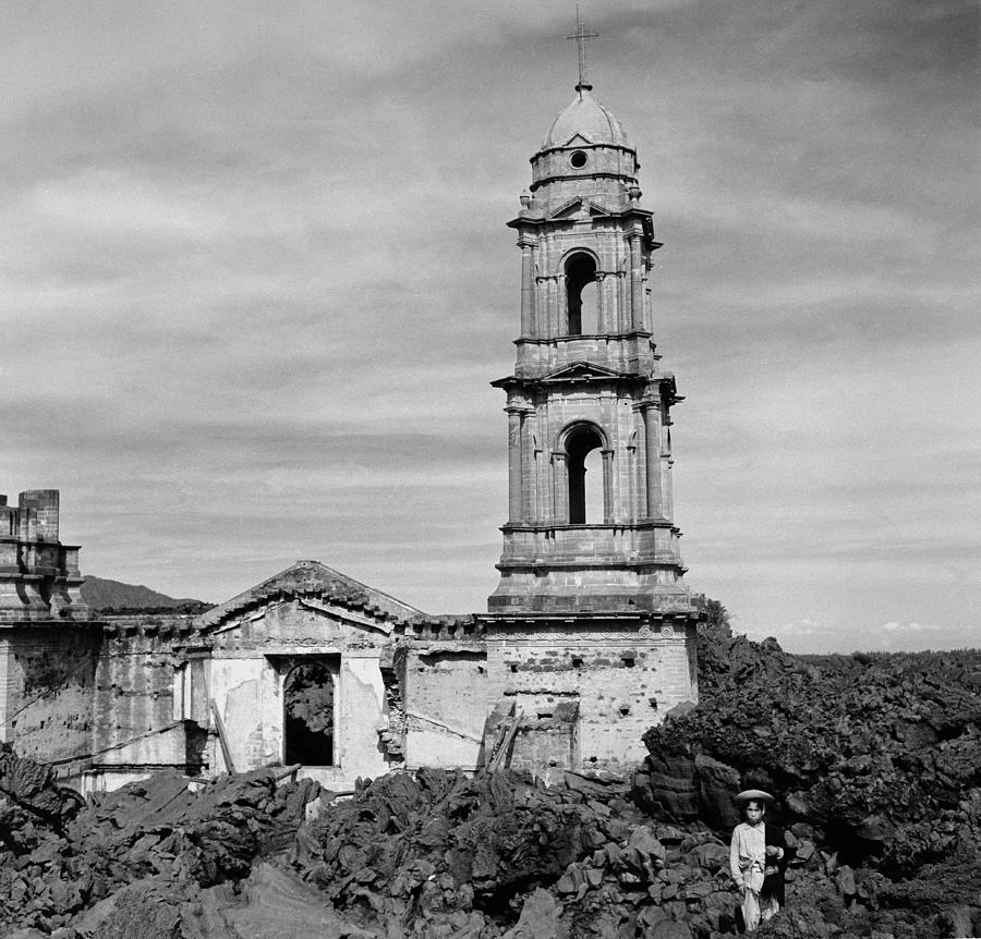Church Of San Juan Parangaricutiro #2 Photograph by Michael Ochs Archives